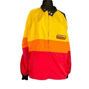 Vintage Toyota Pit Crew Colorblock Windbreaker Jacket